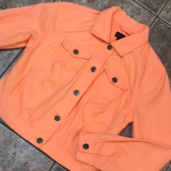 peach jean jacket